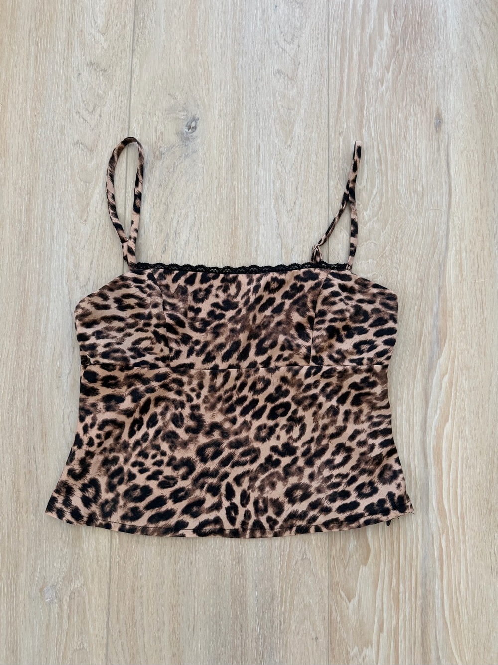 Leopard Print Cami Tank Top - Brown